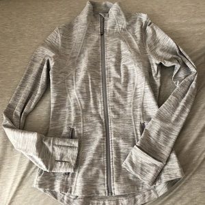 grey and white lululemon jacket